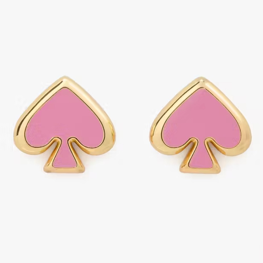 NWOT Kate Spade Pink Everyday Spade Enamel Studs